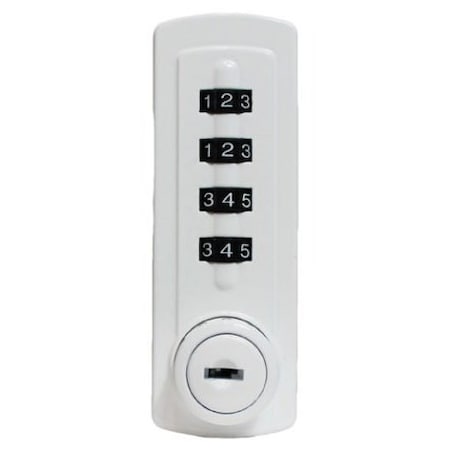 Lockey Gemini Mechanical Combination Cabinet Lock White Right Handed Horizontal GM270-WR